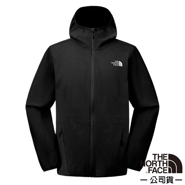 【The North Face】男 ZEPHYR NOVELTY 輕盈透氣防潑防風連帽外套/8BW8-JK3 黑✿30E010